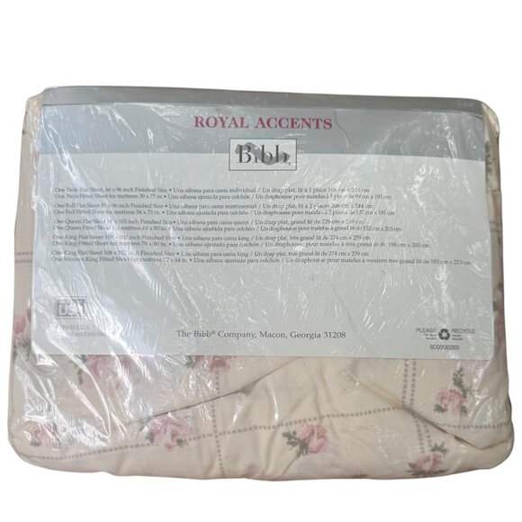 Royal Accents Irreg Floral Full Sheet Set 200 TC 50% Cot/Poly Jessica McClintock - Picture 3 of 7